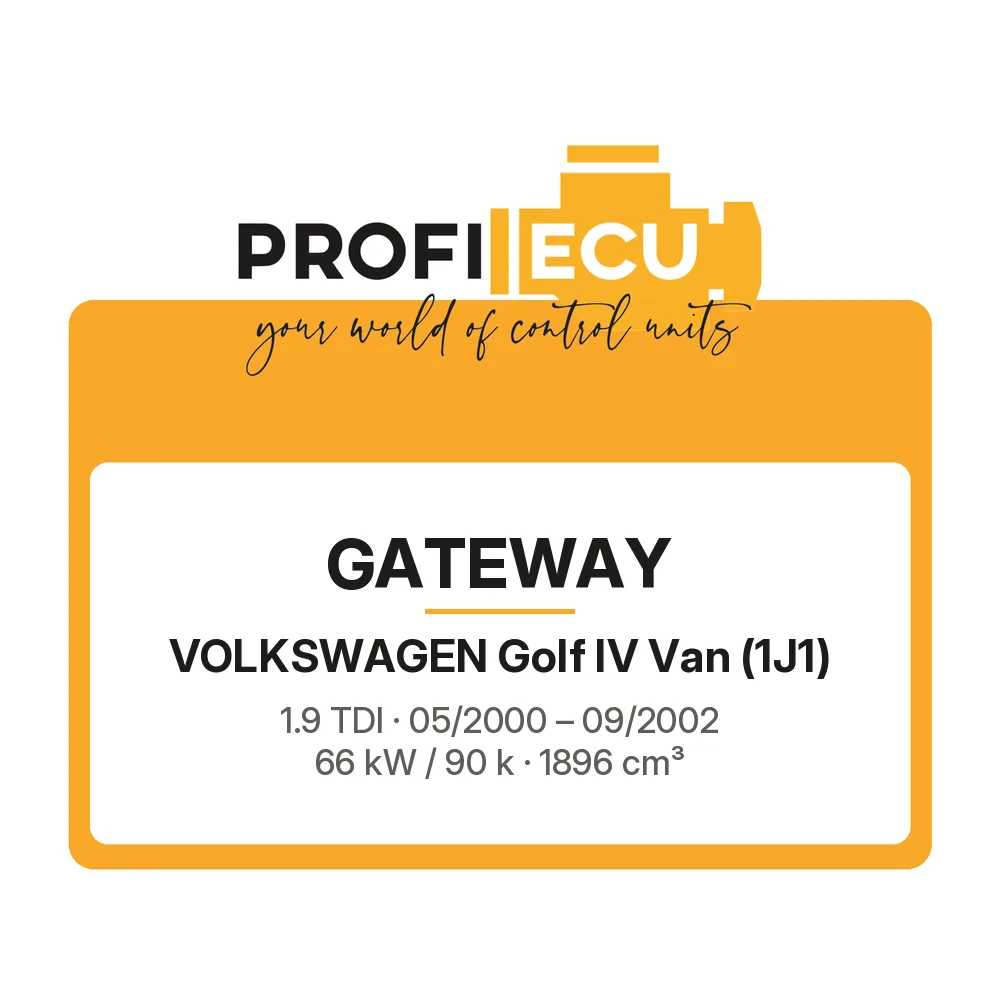 Etiketa ProfiECU: GATEWAY pro Volkswagen Golf IV Van 1.9 TDI 66 kW