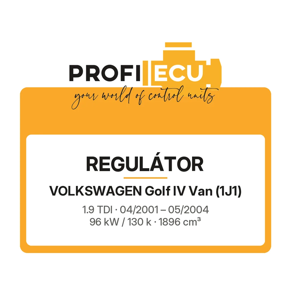 Etiketa ProfiECU: Regulátor pro Volkswagen Golf IV Van 1.9 TDI 96 kW