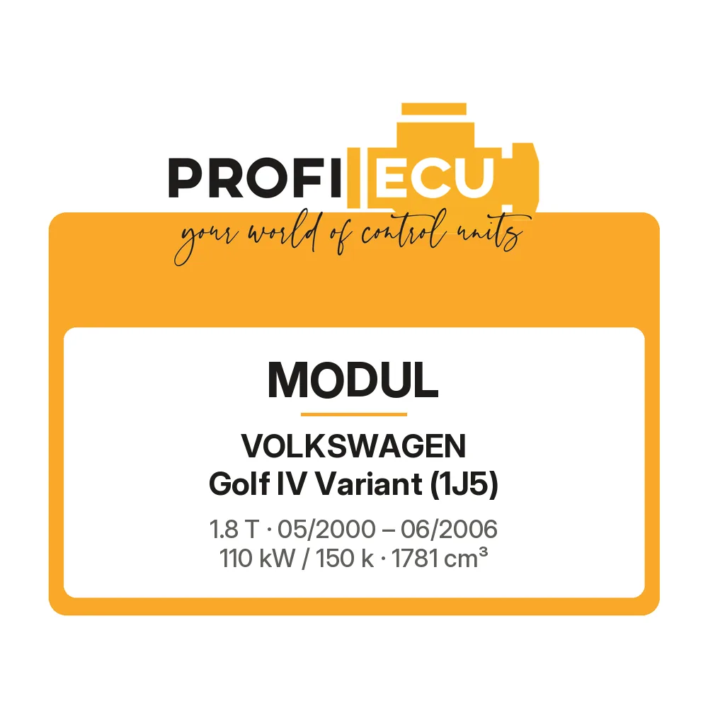 Etiketa ProfiECU: Modul pro Volkswagen Golf IV Variant 1.8 T 110 kW