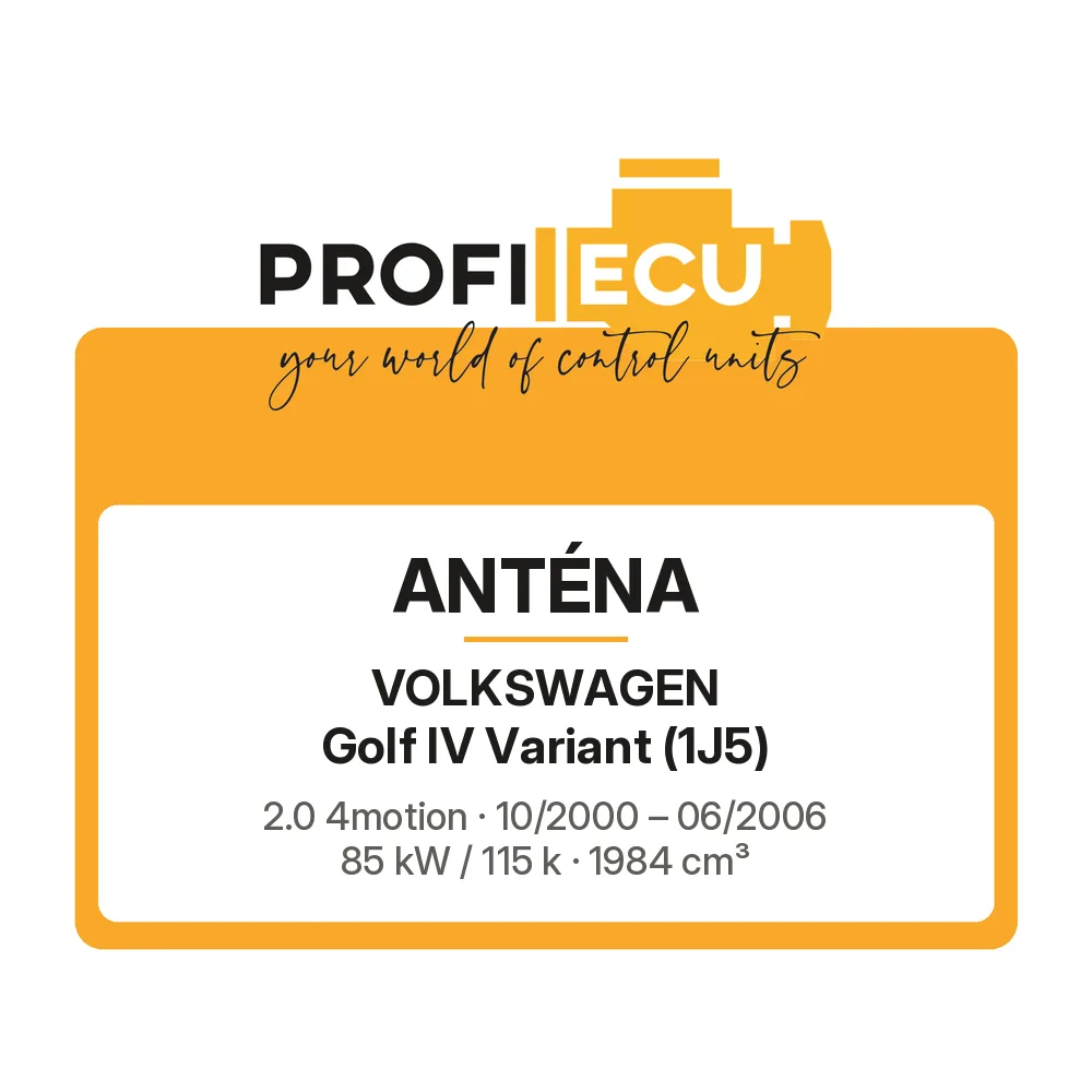Etiketa ProfiECU: Anténa pro Volkswagen Golf IV Variant 2.0 4motion 85 kW
