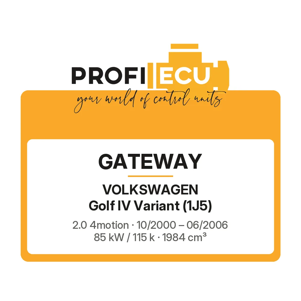 Etiketa ProfiECU: GATEWAY pro Volkswagen Golf IV Variant 2.0 4motion 85 kW