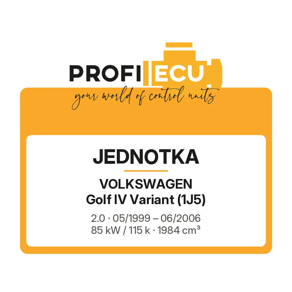 Etiketa ProfiECU: Jednotka pro Volkswagen Golf IV Variant 2.0 85 kW