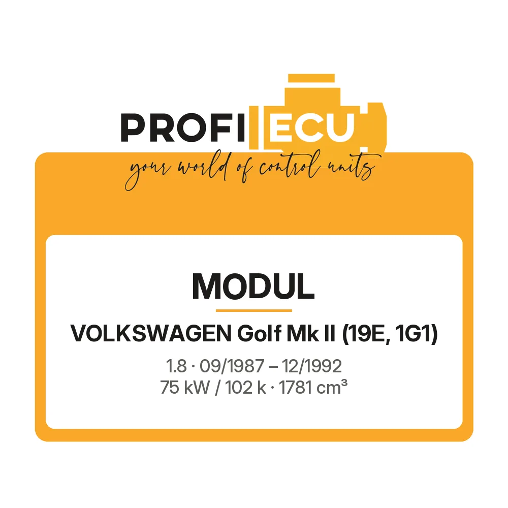 Etiketa ProfiECU: Modul pro Volkswagen Golf Mk II 1.8 75 kW