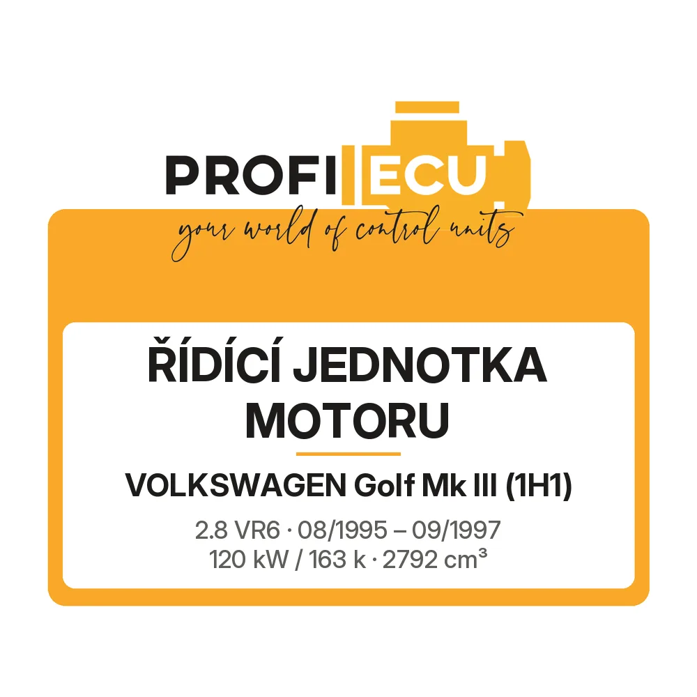 Etiketa ProfiECU: Řídící jednotka motoru pro Volkswagen Golf Mk III 2.8 VR6 120 kW