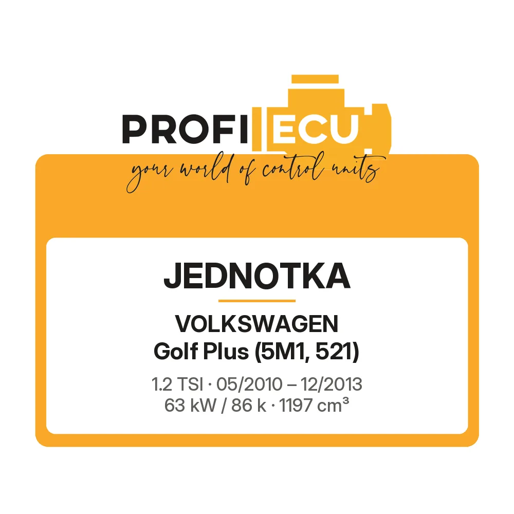 Etiketa ProfiECU: Jednotka pro Volkswagen Golf Plus 1.2 TSI 63 kW