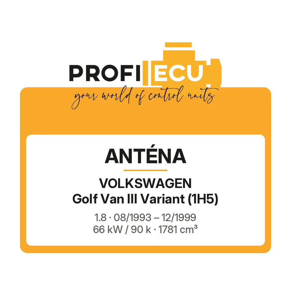 Etiketa ProfiECU: Anténa pro Volkswagen Golf Van III Variant 1.8 66 kW