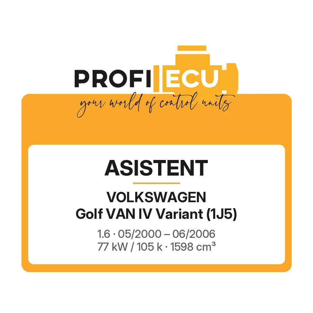 Etiketa ProfiECU: ASISTENT pro Volkswagen Golf VAN IV Variant 1.6 77 kW