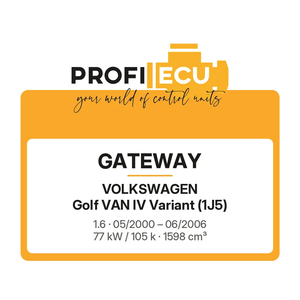 Etiketa ProfiECU: GATEWAY pro Volkswagen Golf VAN IV Variant 1.6 77 kW
