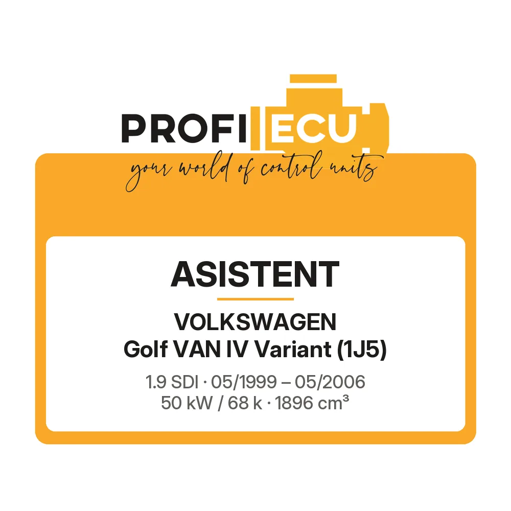 Etiketa ProfiECU: ASISTENT pro Volkswagen Golf VAN IV Variant 1.9 SDI 50 kW