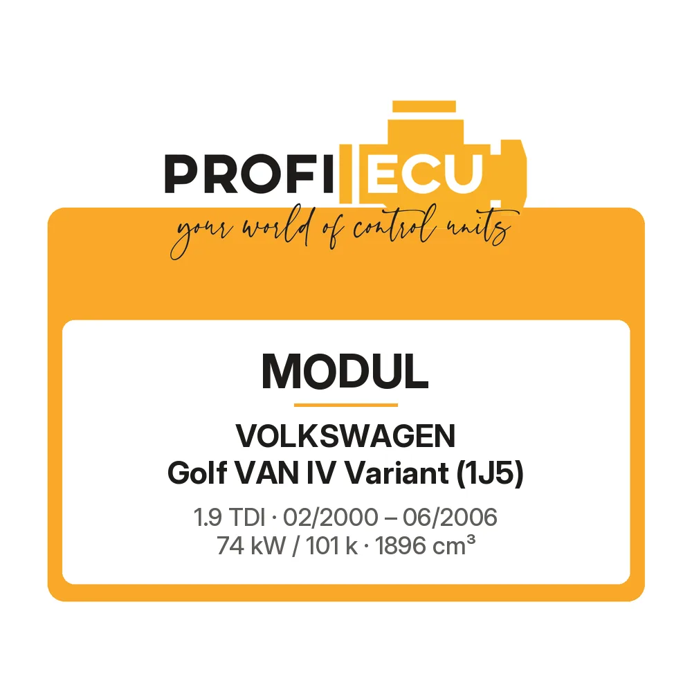 Etiketa ProfiECU: Modul pro Volkswagen Golf VAN IV Variant 1.9 TDI 74 kW