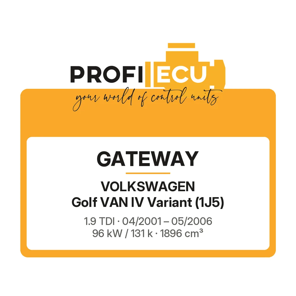 Etiketa ProfiECU: GATEWAY pro Volkswagen Golf VAN IV Variant 1.9 TDI 96 kW