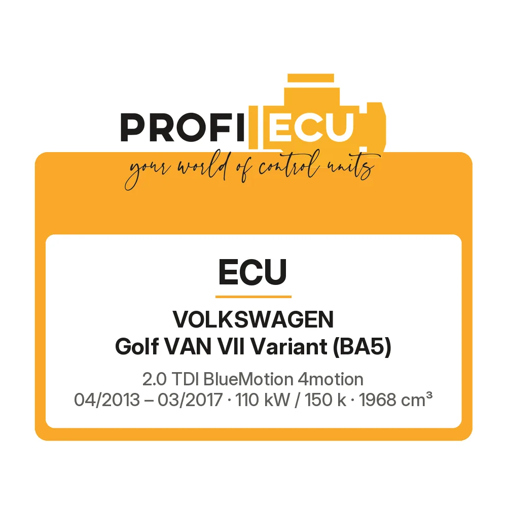 Etiketa ProfiECU: ECU pro Volkswagen Golf VAN VII Variant 2.0 TDI BlueMotion 4motion 110 kW