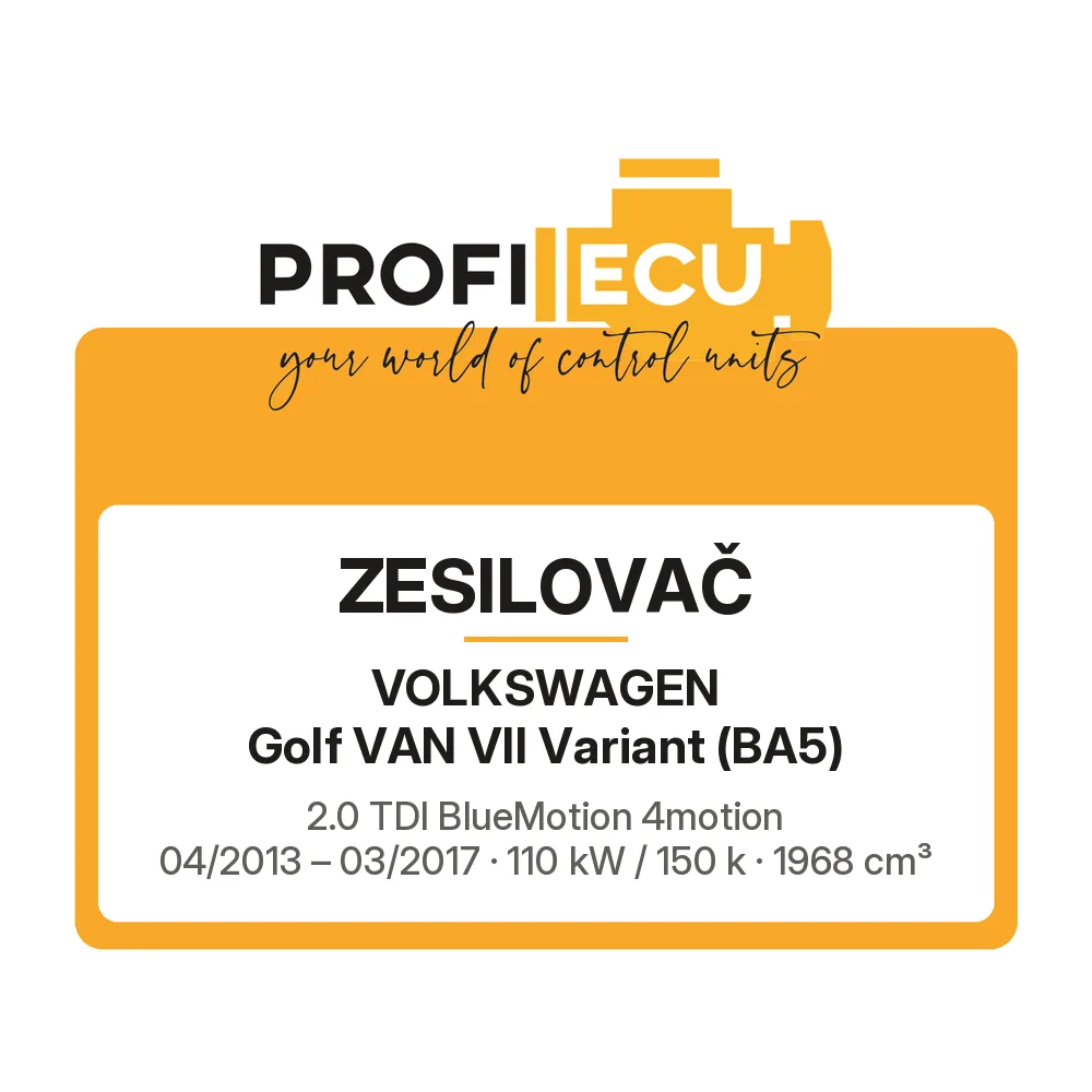 Etiketa ProfiECU: Zesilovač pro Volkswagen Golf VAN VII Variant 2.0 TDI BlueMotion 4motion 110 kW