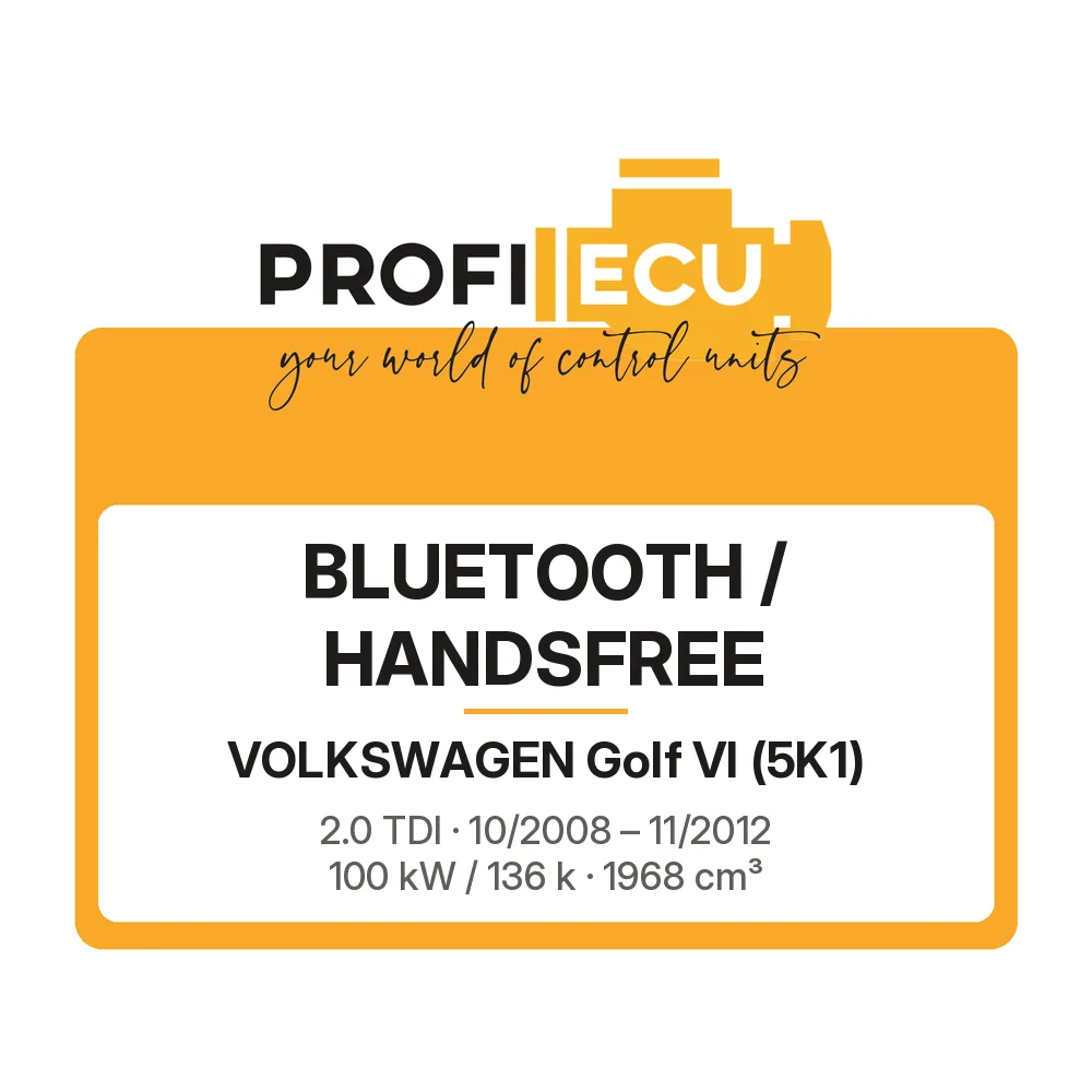 Etiketa ProfiECU: Bluetooth / Handsfree pro Volkswagen Golf VI 2.0 TDI 100 kW