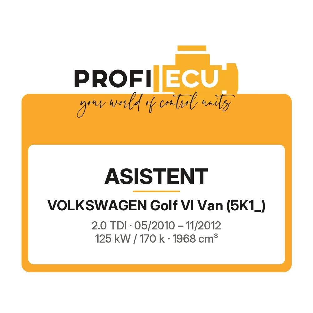Etiketa ProfiECU: ASISTENT pro Volkswagen Golf VI Van 2.0 TDI 125 kW