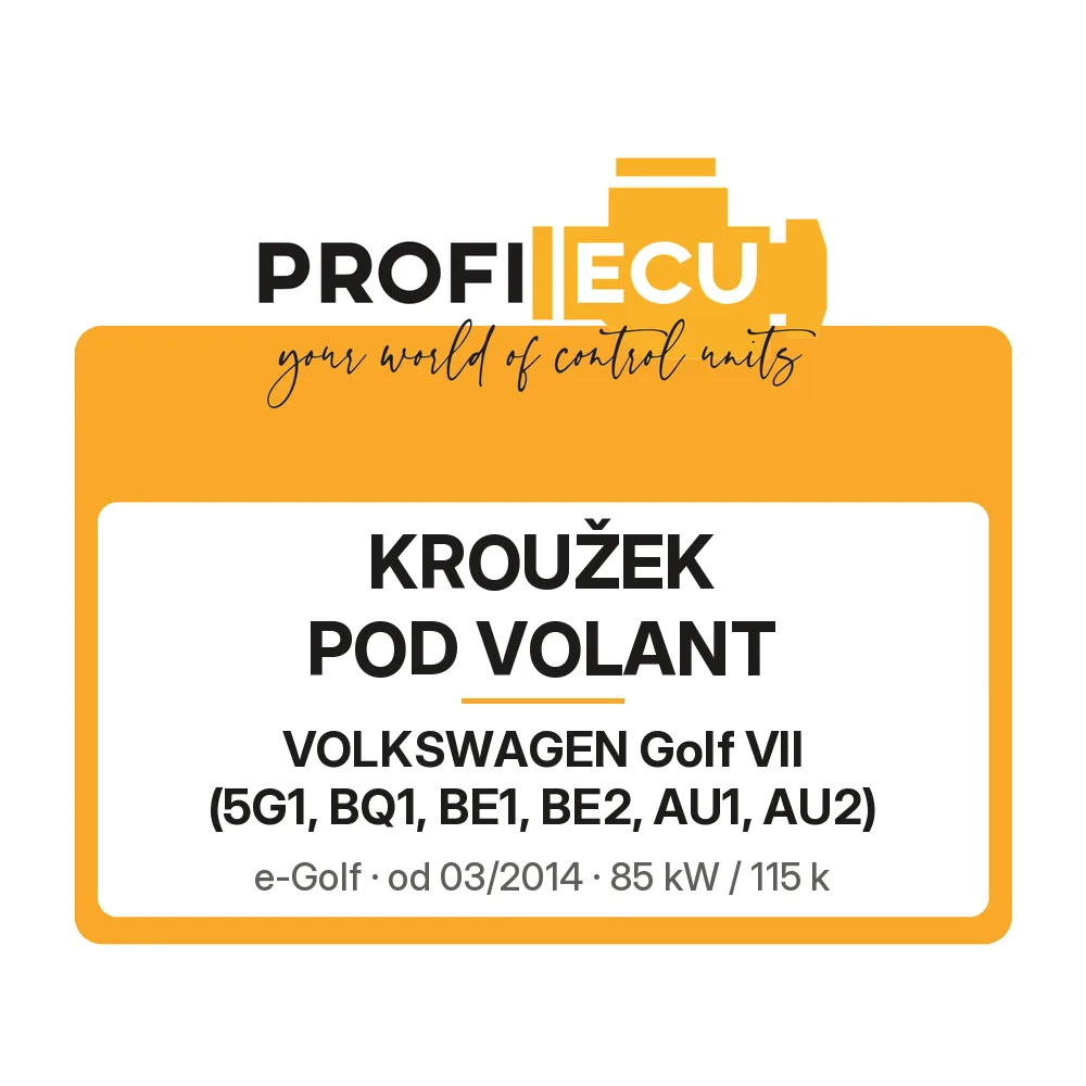 Etiketa ProfiECU: Kroužek pod volant pro Volkswagen Golf VII e-Golf