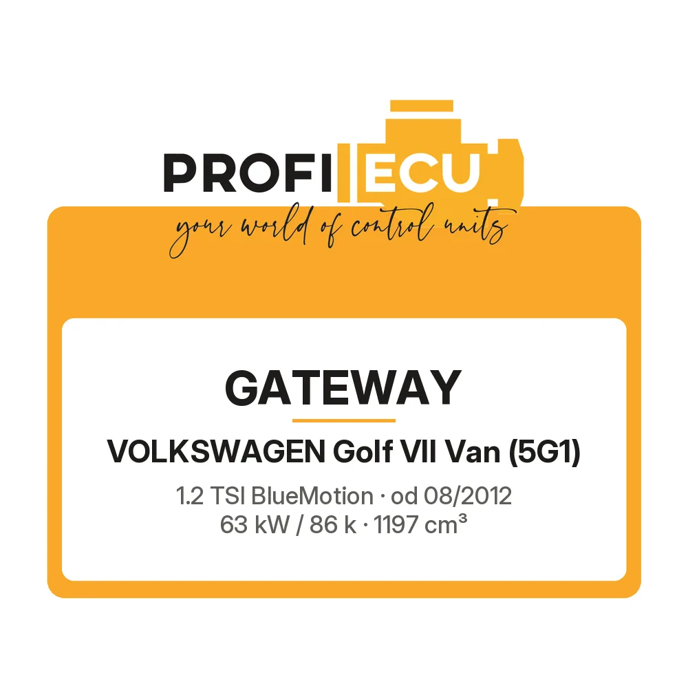Etiketa ProfiECU: GATEWAY pro Volkswagen Golf VII Van 1.2 TSI BlueMotion 63 kW
