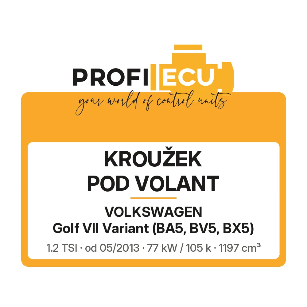 Etiketa ProfiECU: Kroužek pod volant pro Volkswagen Golf VII Variant 1.2 TSI 77 kW