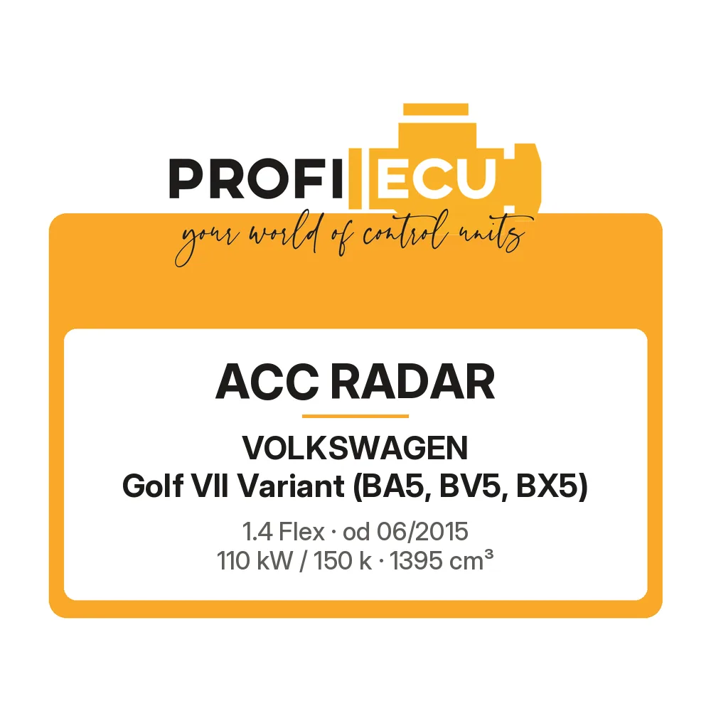 Etiketa ProfiECU: ACC Radar pro Volkswagen Golf VII Variant 1.4 Flex 110 kW