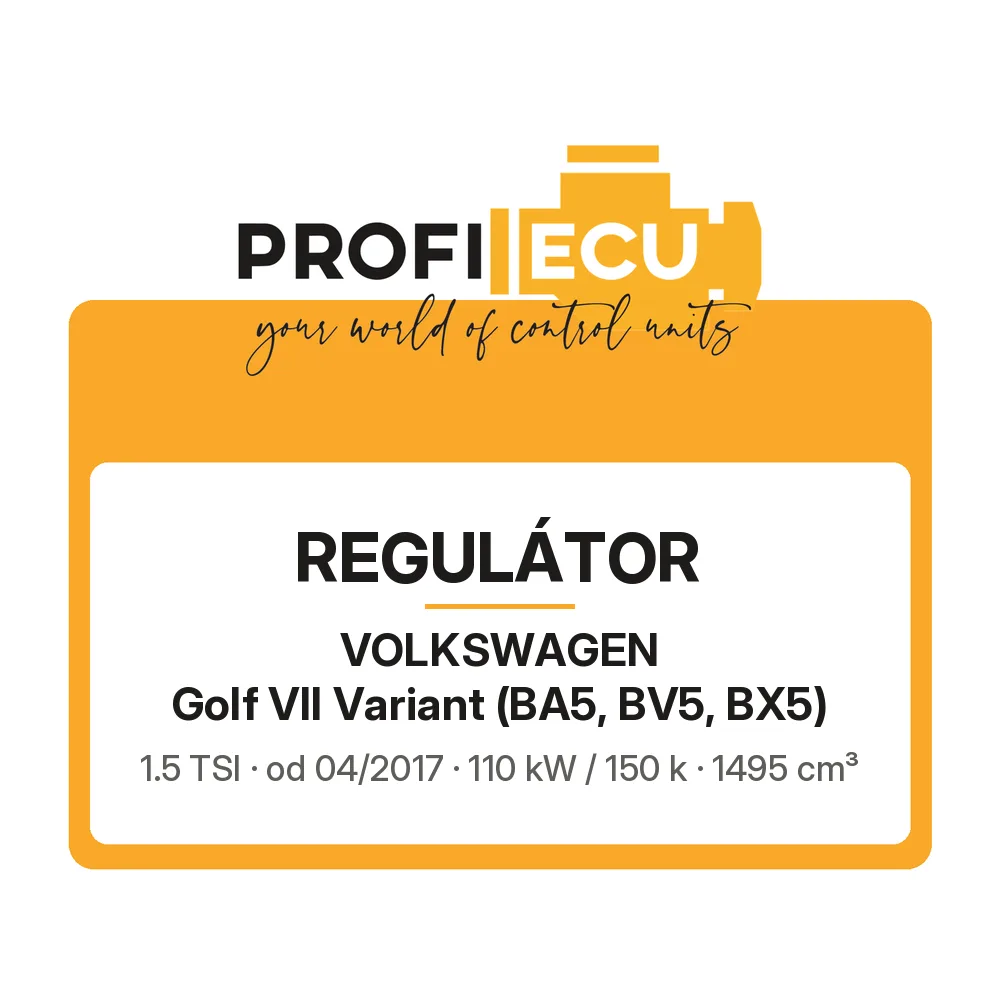 Etiketa ProfiECU: Regulátor pro Volkswagen Golf VII Variant 1.5 TSI 110 kW
