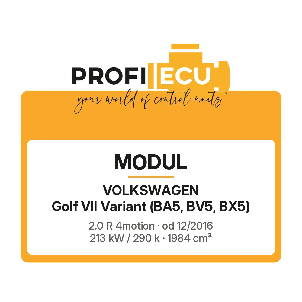 Etiketa ProfiECU: Modul pro Volkswagen Golf VII Variant 2.0 R 4motion 213 kW