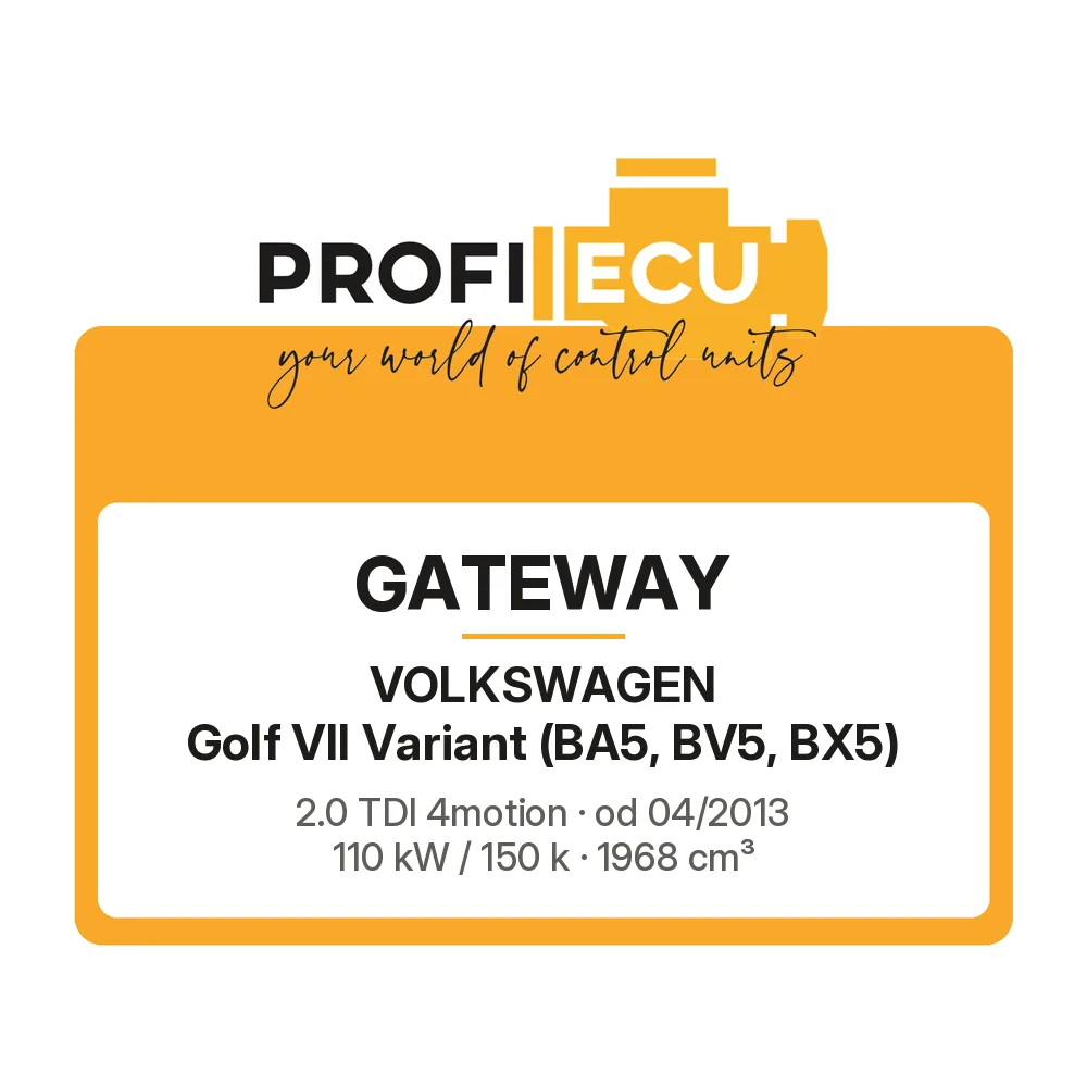 Etiketa ProfiECU: GATEWAY pro Volkswagen Golf VII Variant 2.0 TDI 4motion 110 kW