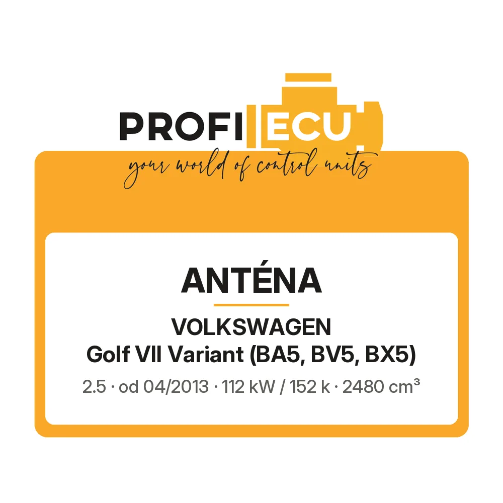 Etiketa ProfiECU: Anténa pro Volkswagen Golf VII Variant 2.5 112 kW