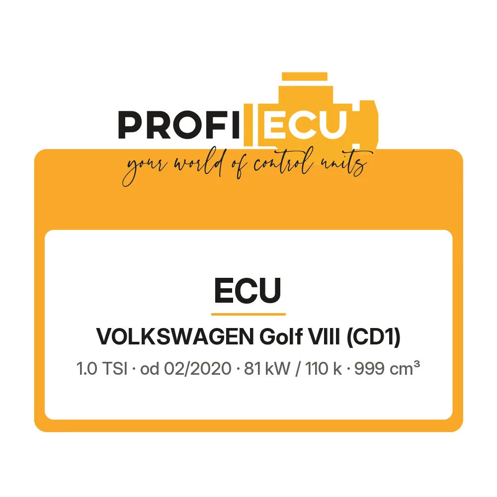 Etiketa ProfiECU: ECU pro Volkswagen Golf VIII 1.0 TSI 81 kW