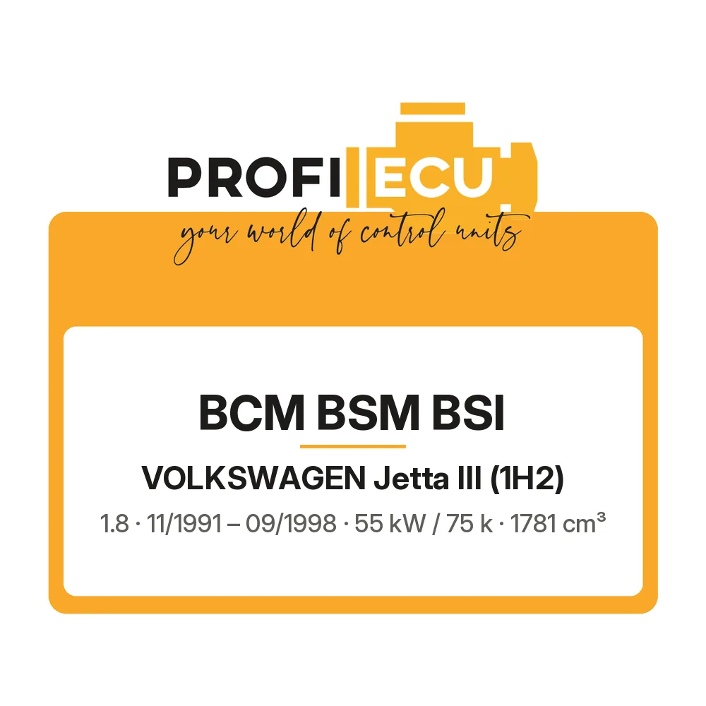 Etiketa ProfiECU: BCM BSM BSI pro Volkswagen Jetta III 1.8 55 kW