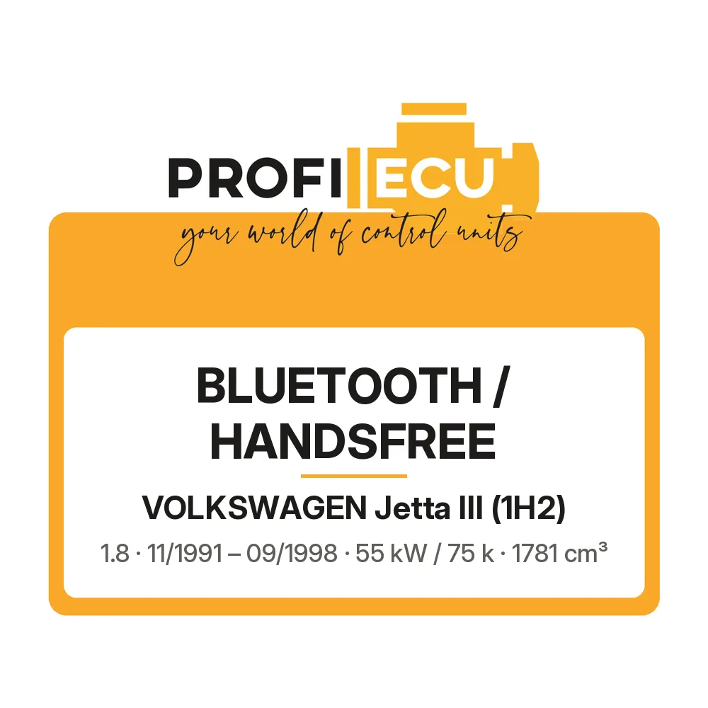 Etiketa ProfiECU: Bluetooth / Handsfree pro Volkswagen Jetta III 1.8 55 kW