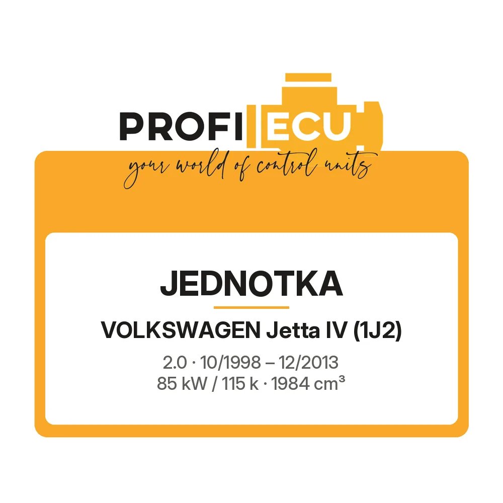 Etiketa ProfiECU: Jednotka pro Volkswagen Jetta IV 2.0 85 kW