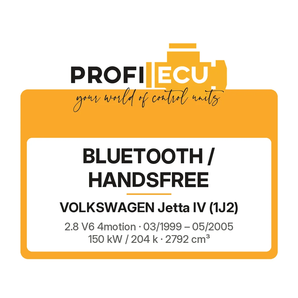 Etiketa ProfiECU: Bluetooth / Handsfree pro Volkswagen Jetta IV 2.8 V6 4motion 150 kW