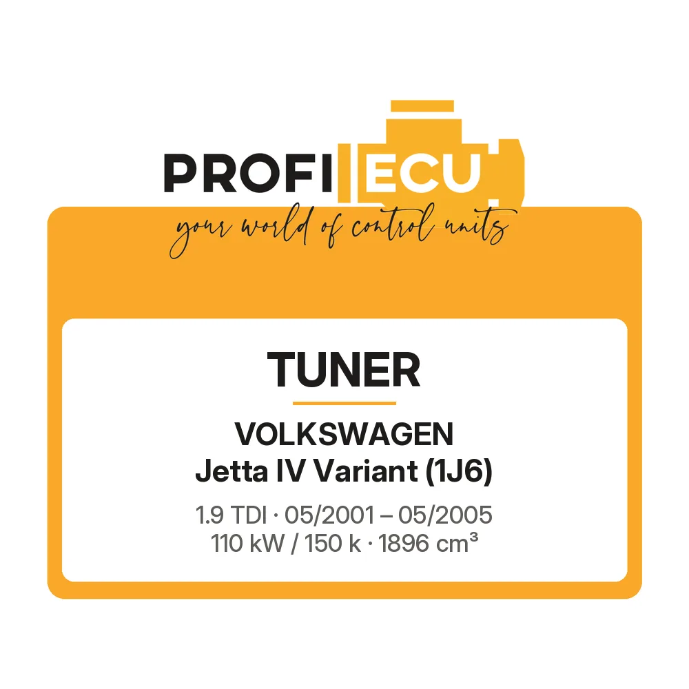 Etiketa ProfiECU: Tuner pro Volkswagen Jetta IV Variant 1.9 TDI 110 kW