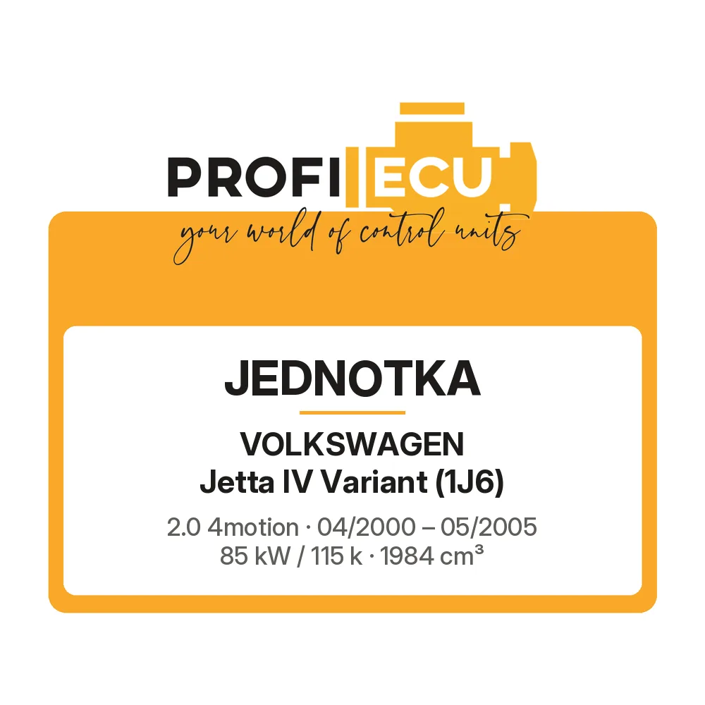 Etiketa ProfiECU: Jednotka pro Volkswagen Jetta IV Variant 2.0 4motion 85 kW