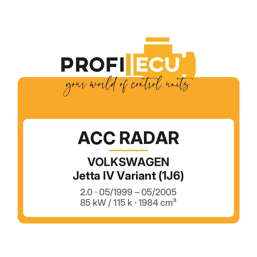 Etiketa ProfiECU: ACC Radar pro Volkswagen Jetta IV Variant 2.0 85 kW