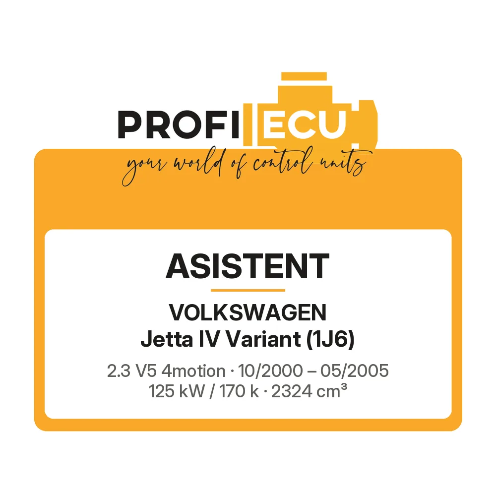 Etiketa ProfiECU: ASISTENT pro Volkswagen Jetta IV Variant 2.3 V5 4motion 125 kW