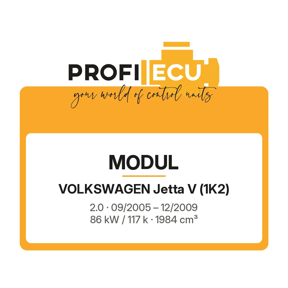 Etiketa ProfiECU: Modul pro Volkswagen Jetta V 2.0 86 kW