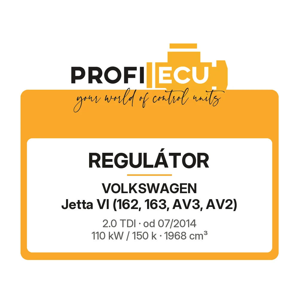 Etiketa ProfiECU: Regulátor pro Volkswagen Jetta VI 2.0 TDI 110 kW