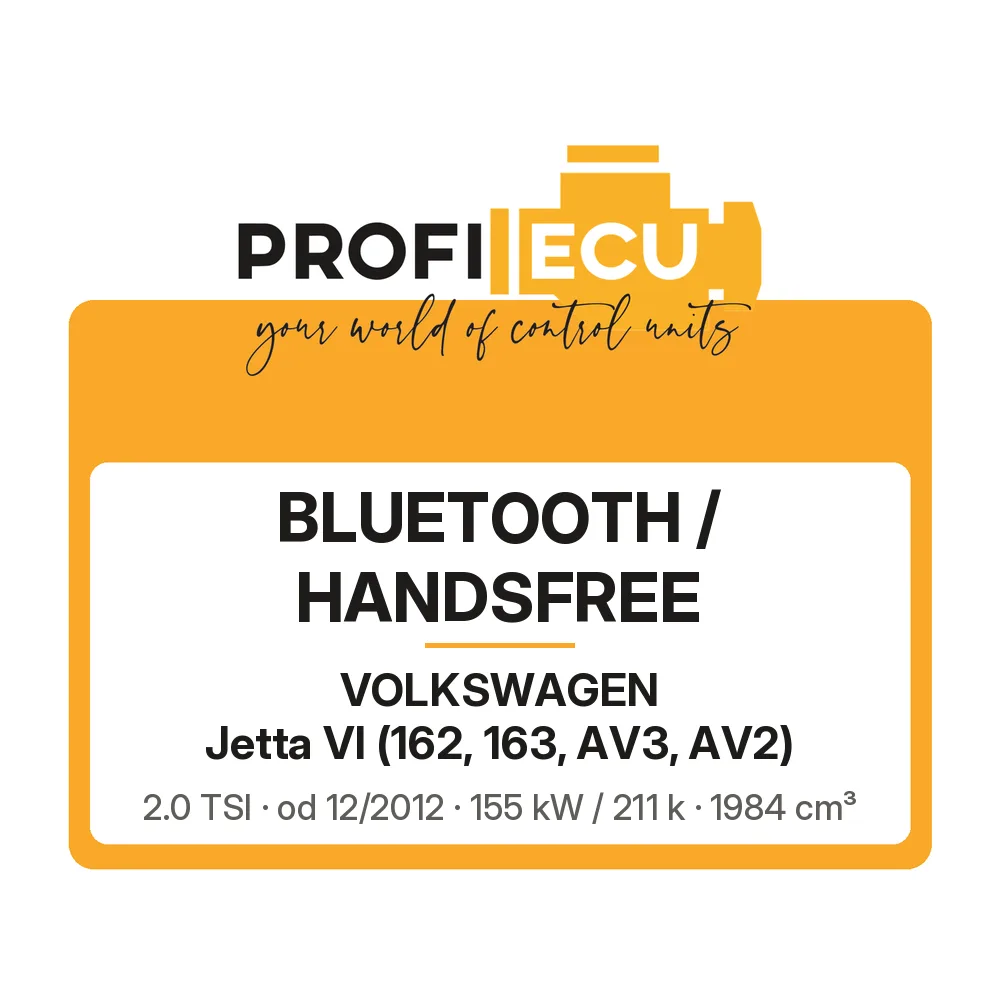 Etiketa ProfiECU: Bluetooth / Handsfree pro Volkswagen Jetta VI 2.0 TSI 155 kW
