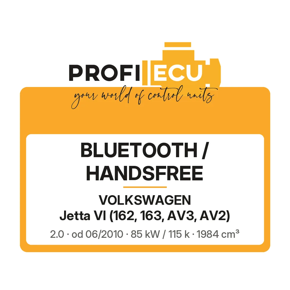 Etiketa ProfiECU: Bluetooth / Handsfree pro Volkswagen Jetta VI 2.0 85 kW