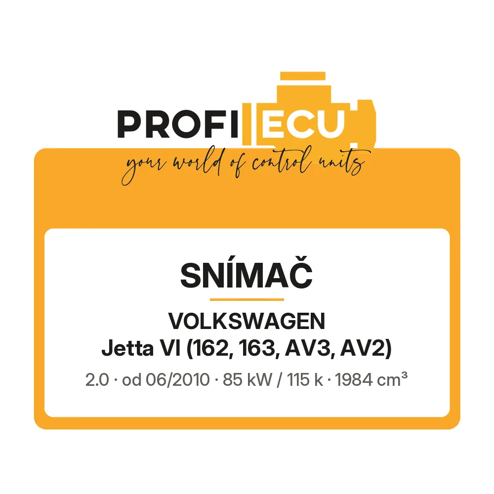 Etiketa ProfiECU: Snímač pro Volkswagen Jetta VI 2.0 85 kW