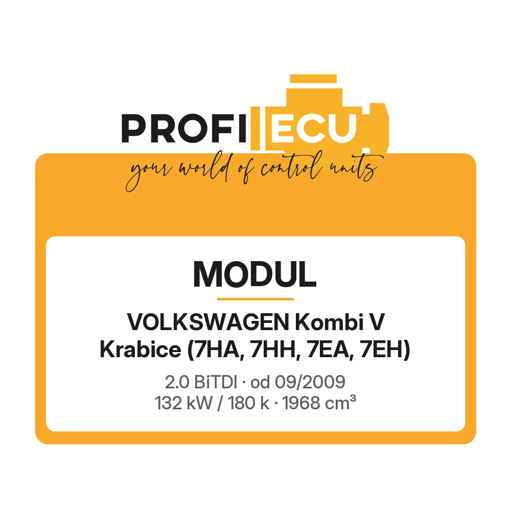 Etiketa ProfiECU: Modul pro Volkswagen Kombi V Krabice 2.0 BiTDI 132 kW