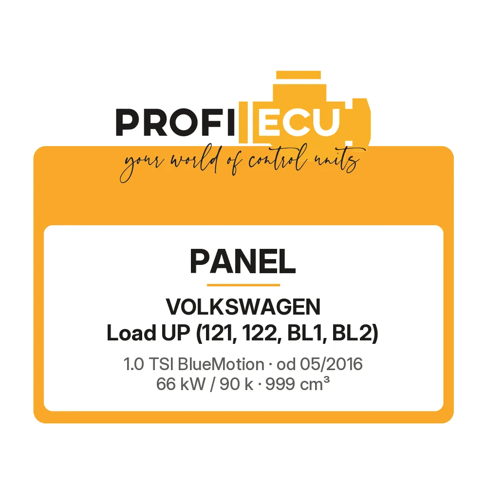 Etiketa ProfiECU: Panel pro Volkswagen Load UP 1.0 TSI BlueMotion 66 kW