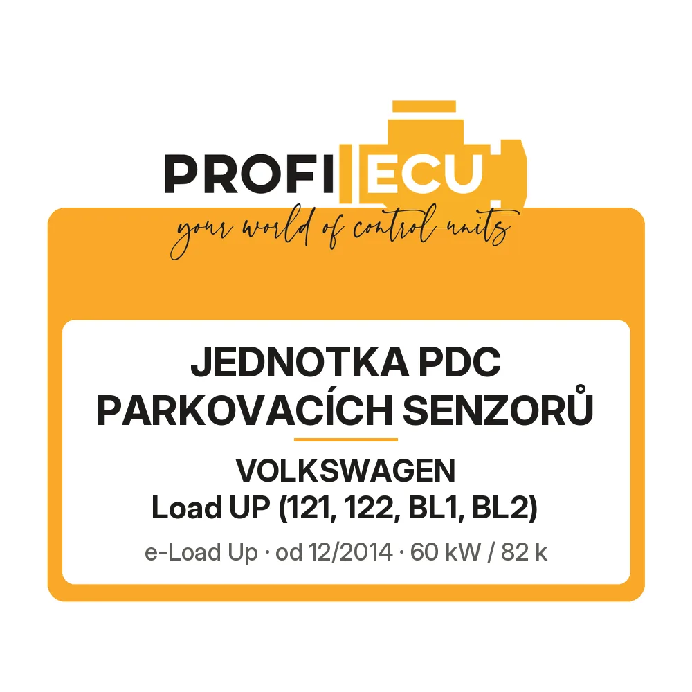 Etiketa ProfiECU: jednotka PDC parkovacích senzorů pro Volkswagen Load UP e-Load Up