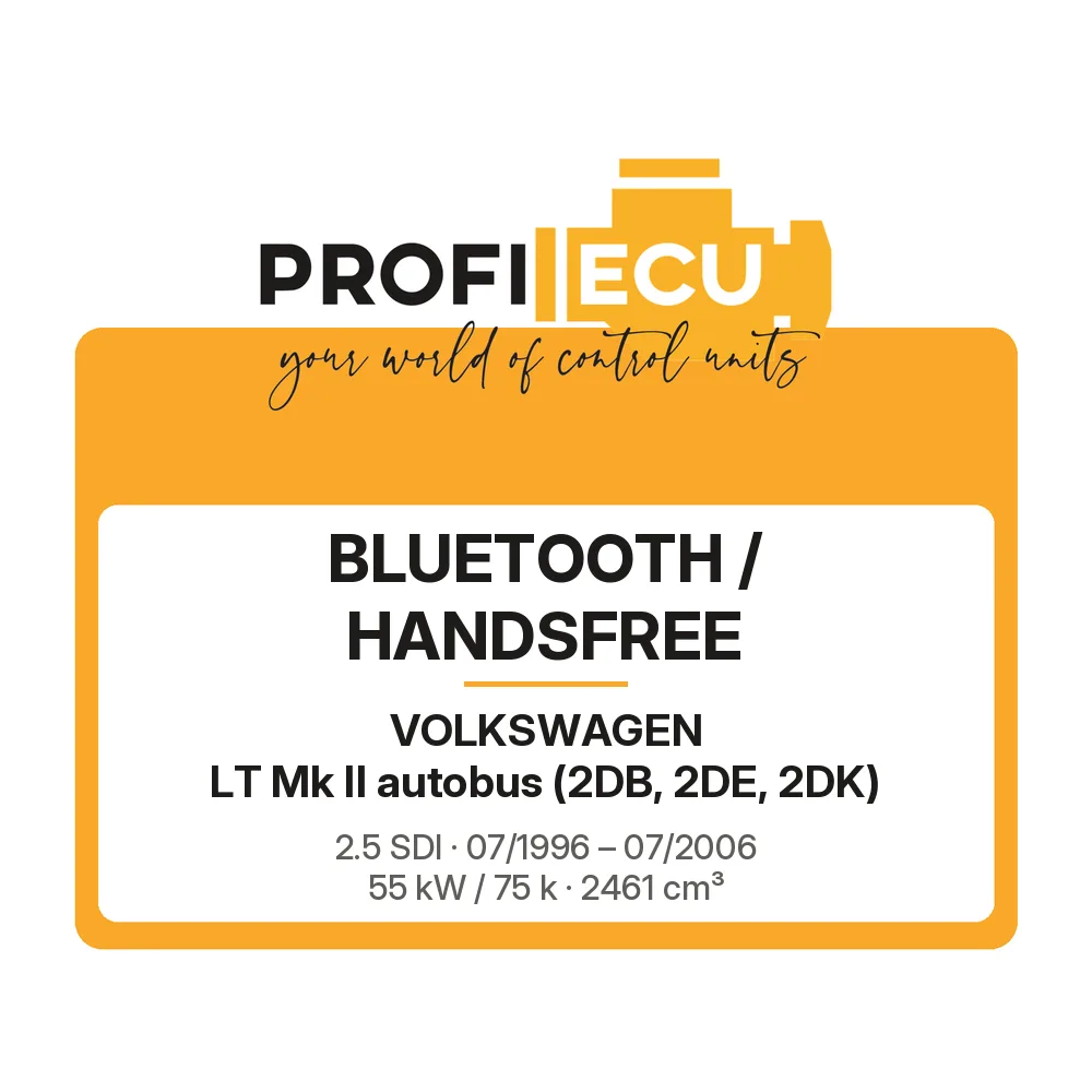 Etiketa ProfiECU: Bluetooth / Handsfree pro Volkswagen LT Mk II autobus 2.5 SDI 55 kW