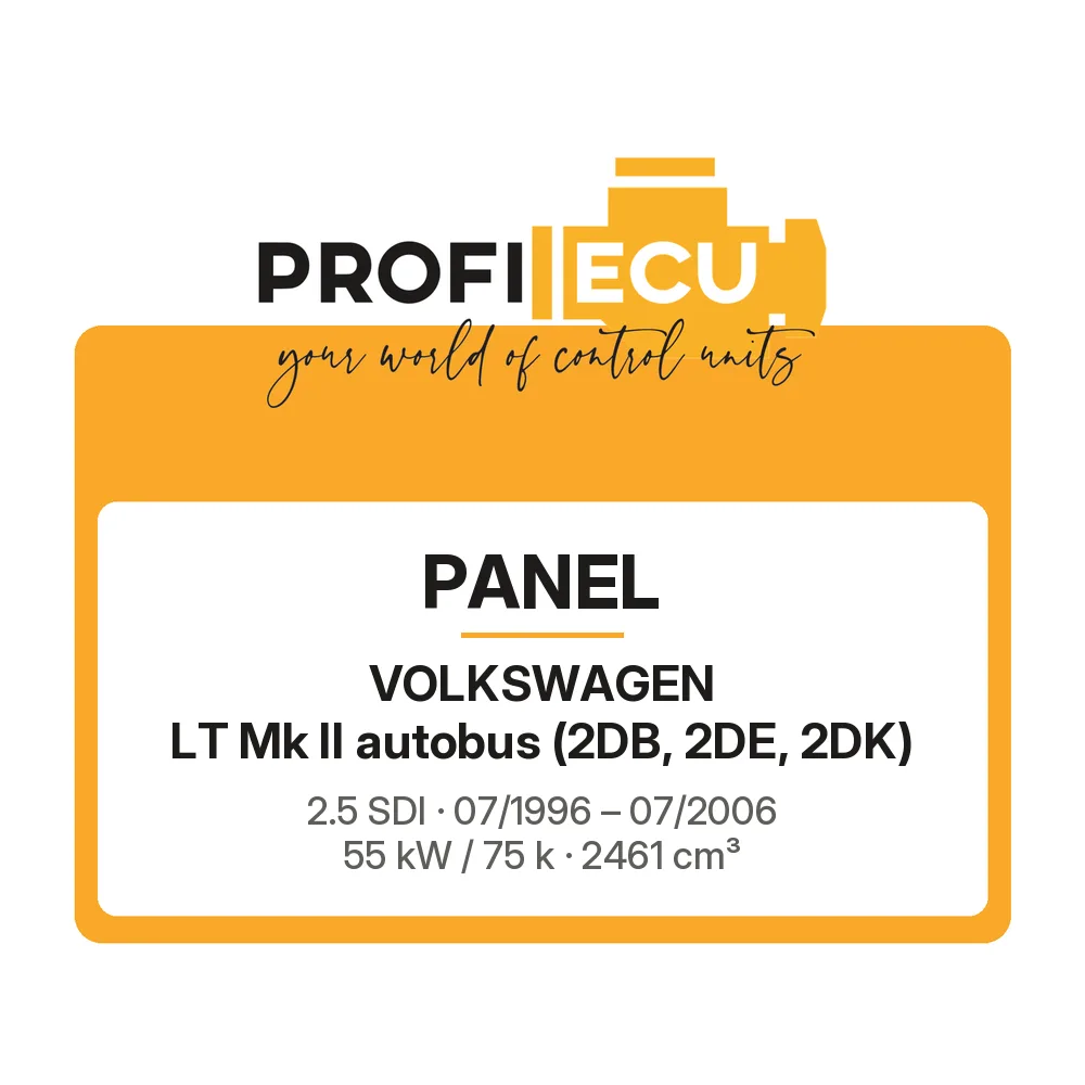 Etiketa ProfiECU: Panel pro Volkswagen LT Mk II autobus 2.5 SDI 55 kW