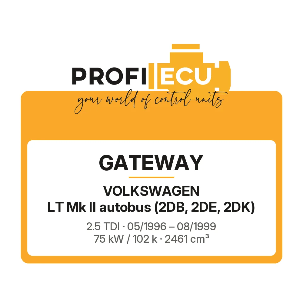 Etiketa ProfiECU: GATEWAY pro Volkswagen LT Mk II autobus 2.5 TDI 75 kW