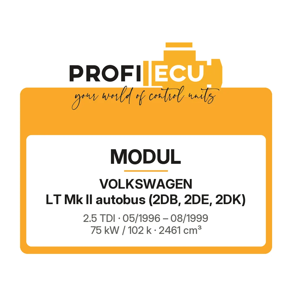 Etiketa ProfiECU: Modul pro Volkswagen LT Mk II autobus 2.5 TDI 75 kW