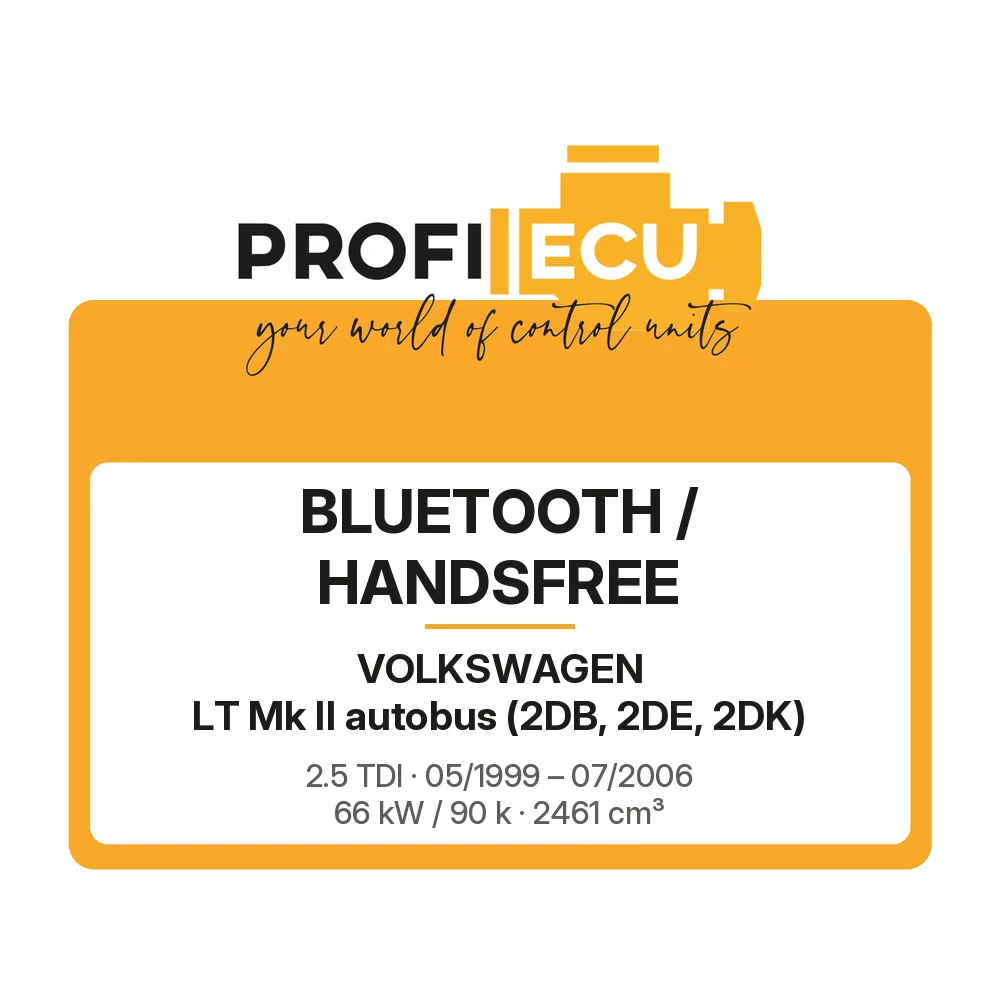 Etiketa ProfiECU: Bluetooth / Handsfree pro Volkswagen LT Mk II autobus 2.5 TDI 66 kW