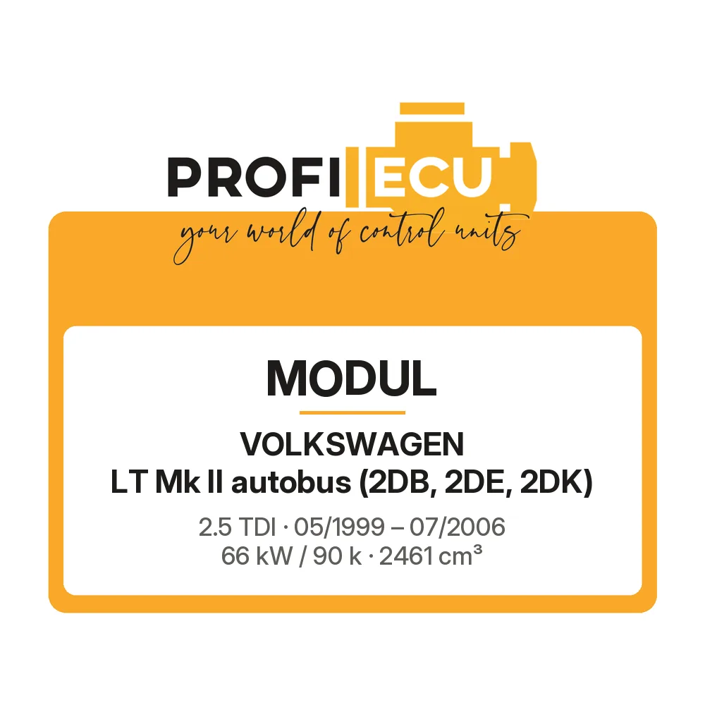 Etiketa ProfiECU: Modul pro Volkswagen LT Mk II autobus 2.5 TDI 66 kW